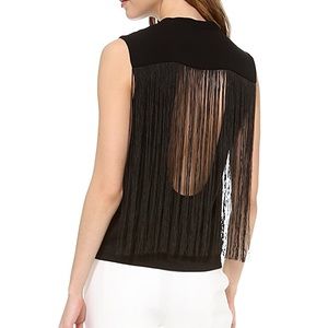 Tibi Fringe Open Back Top